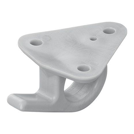 Touwhaak kunststof met oog 48x45mm x5 stuks