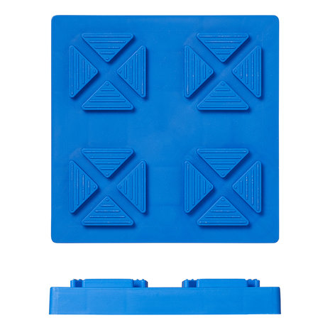 Onderlegplaten stapelbaar 21x21x3,3cm - set van 4 stuks