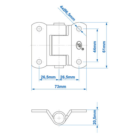 Scharnier SPP ZW-02.40