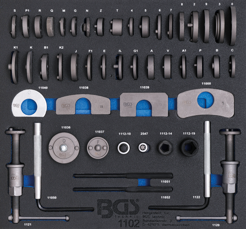 Bgs Technic 2/3 Tool Tray voor Roller Kasten: 50-delige remzuiger Wind-Back Set