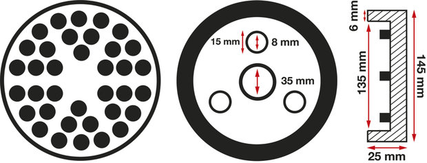 Bgs Technic Rubberschijf voor hefplatforms diameter 145 mm