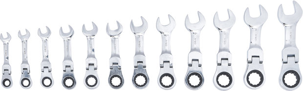 Combinatie ratel Ring Wrench Set, extra kort