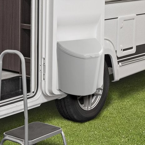 Afvalbak met deksel 10L voor caravan/camper