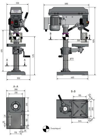 Tafelboormachine diameter 25 mm