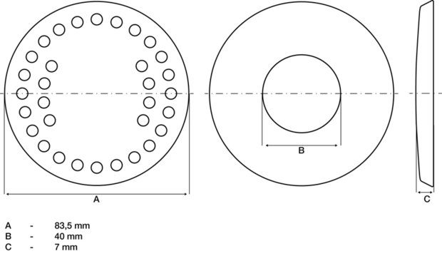 Reserve rubberen pad voor BGS 2897