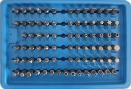 Bit set 1/4 van Chrome Vanadium 100-Delige