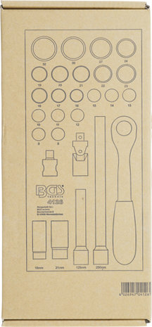 Bgs Technic 1/3 gereedschapskist: 27-delige stopcontact, 1/2, 8-32 mm