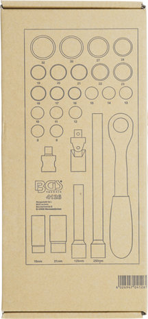 Bgs Technic 1/3 gereedschapskist: 27-delige stopcontact, 1/2, 8-32 mm