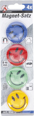4-delige magneet set smile, diameter 40 mm