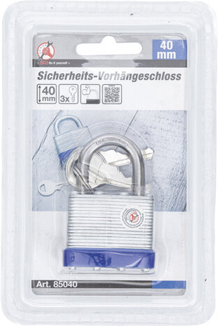 Veiligheid hangslot, 40 mm