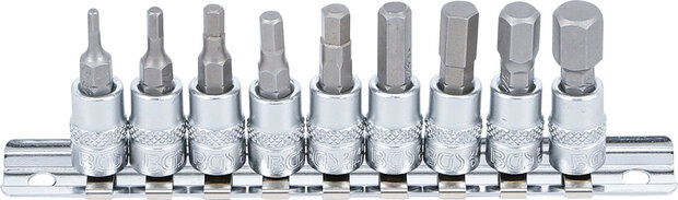 Bgs Technic Bit set Inbus, 1/4, 9 delig INCH