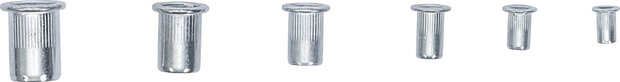 Bgs Technic 150-delige Rivet Nuts assortiment, aluminium