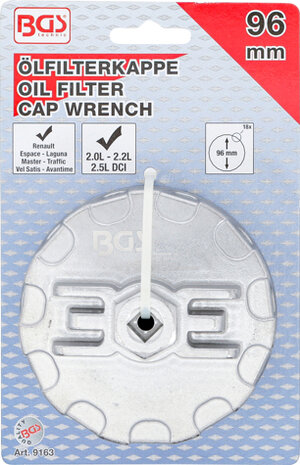 Bgs Technic Oliefiltersleutel 18-kant diameter 96 mm voor Renault DCI