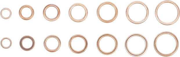 Bgs Technic 95-delige Copper O-Ring assortiment, diameter 6-20 mm