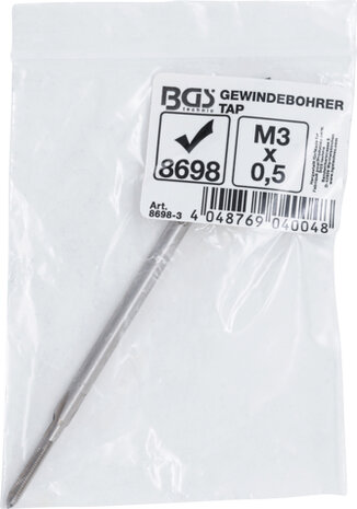 Bgs Technic Taps M3 x 0,5 x 100 mm lengte, vanaf BGS 8698