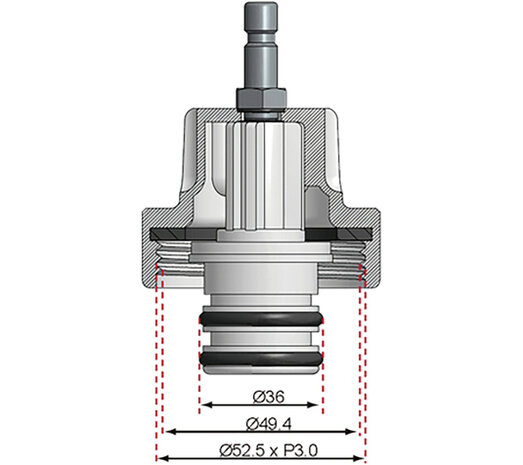 Bgs Technic Adapter 21 voor BGS 8027, 8098 voor Fiat, Opel, Saab