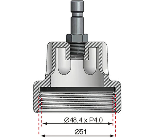 Bgs Technic Adaptor No.11 voor Radiator druk test kit  Audi, VW
