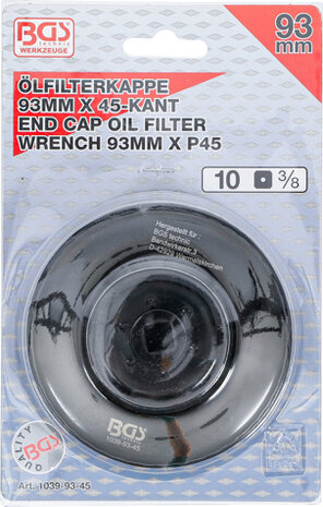 Bgs Technic Oliefiltersleutel 45-kant diameter 93 mm voor Renault, VW