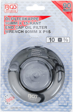 Bgs Technic Oliefiltersleutel 15-kant diameter 90 mm voor Honda, Mazda, Nissan, Subaru, Toyota