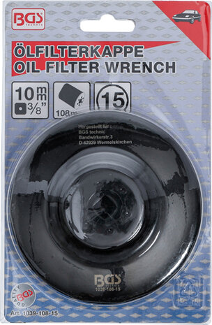 Bgs Technic Oliefiltersleutel 15-kant diameter 108 mm voor Volvo diesel