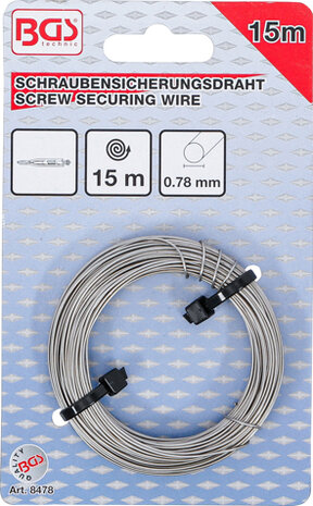 Bgs Technic Borgdraad 15 m Roestvrij staal