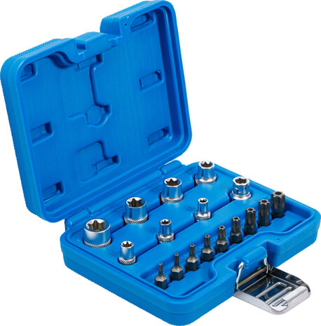 Bgs Technic Bit- en doppenset inwendig torx (voor Torx) 17 delig