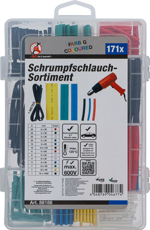 Bgs Technic Assortiment krimpkous kleur 171-delige