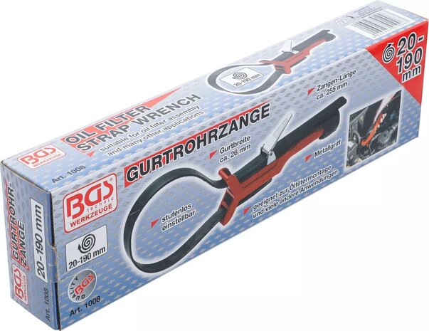 Bgs Technic Oliefilter bandsleutel diameter 20 - 190 mm