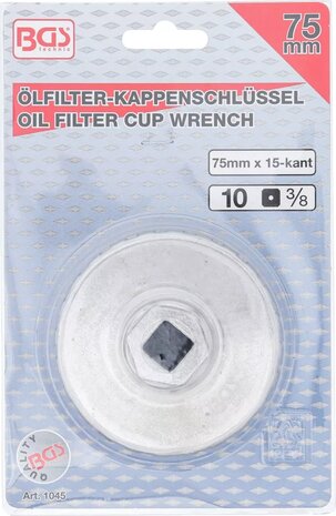 Bgs Technic Oliefiltersleutel 15-kant diameter 75 mm voor Chrysler, GM