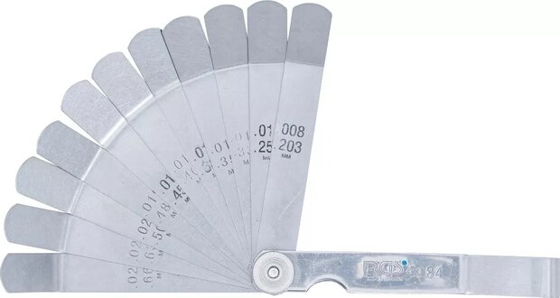 Bgs Technic Precisie voelermaten, gebogen 12-bladen