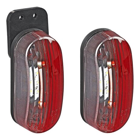 Breedtelicht LED rood/wit links