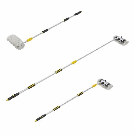 Wasborstel 3D met zeepreservoir telescopische steel 2,50 meter