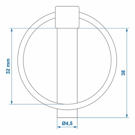Borgpen 4,5mm met ring