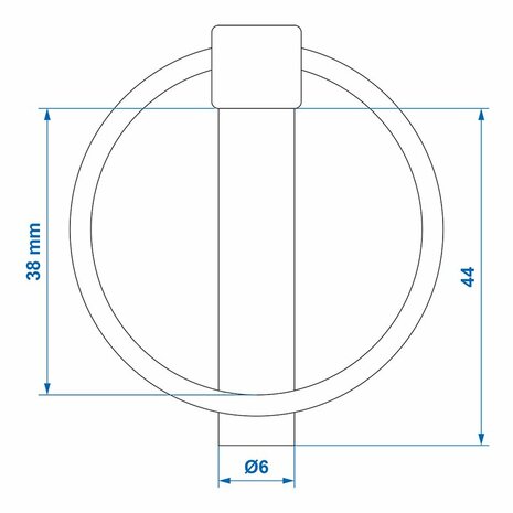 Borgpen 6mm met ring