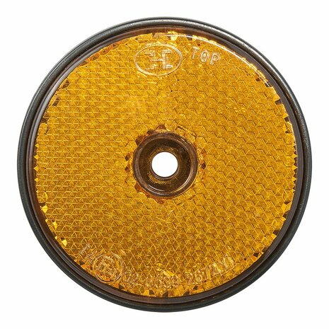 Reflector oranje 60mm schroefbevestiging