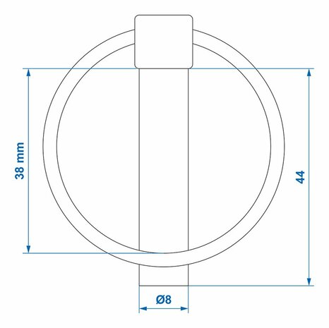Borgpen 8mm met ring