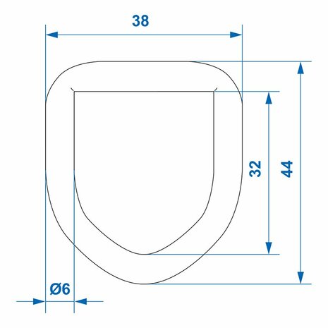D-ring 6mm x10 stuks