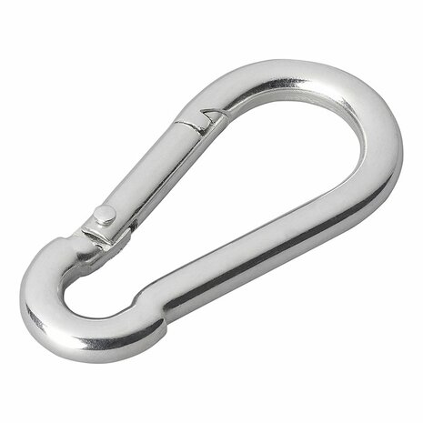 Karabijnhaak metaal 6x60mm x10 stuks