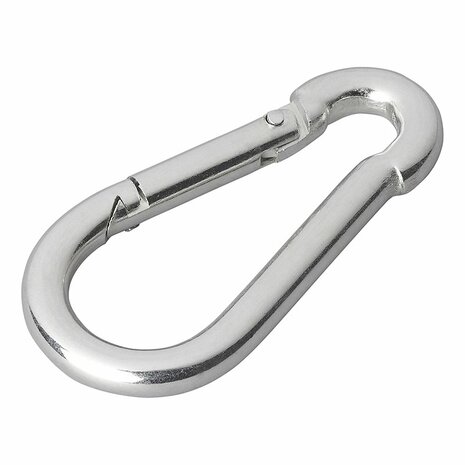 Karabijnhaak metaal 6x60mm x10 stuks