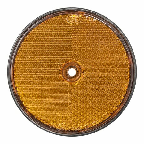 Reflector oranje 80mm schroefbevestiging