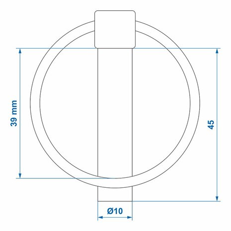 Borgpen 10mm met ring