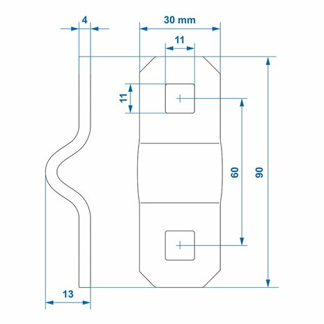 Montagebeugel voor D-ring 10mm x10 stuks