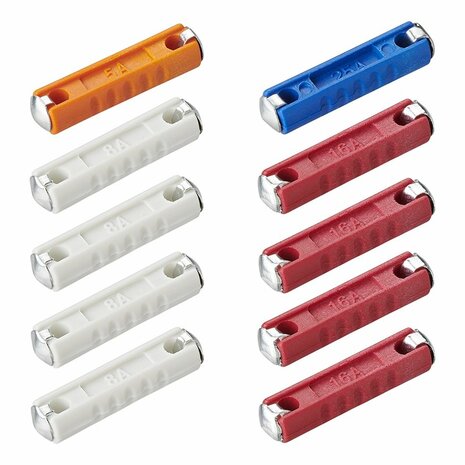 Zekeringen Torpedo assorti 10 stuks in blister