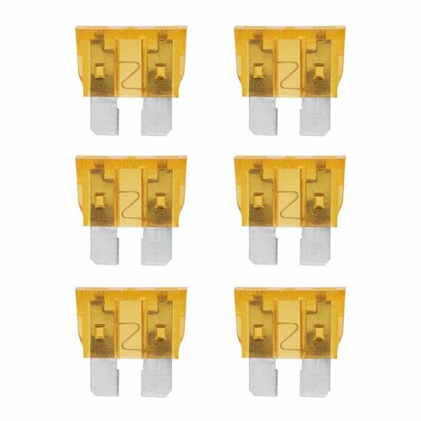 Steekzekeringen standaard 5A licht bruin 6 stuks in blister
