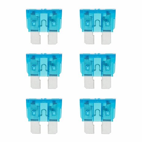 Steekzekeringen standaard 15A blauw 6 stuks in blister