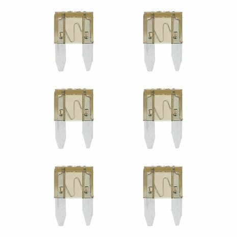 Steekzekeringen mini 7,5A bruin 6 stuks in blister
