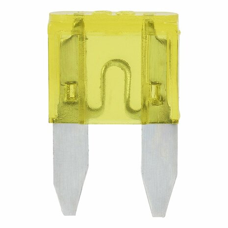 Steekzekeringen mini 20A geel 6 stuks in blister