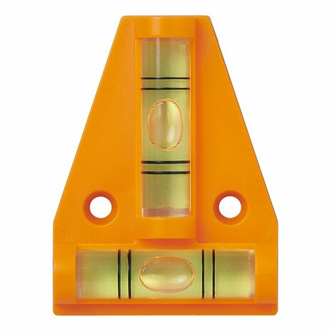 Waterpas pyramide met magneet op kaart
