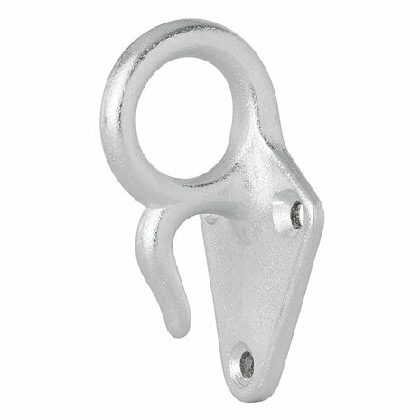 Touwhaak metaal met oog 70 x 40 mm