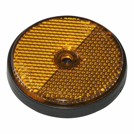 Reflector oranje 60mm schroefbevestiging 2 stuks in blister